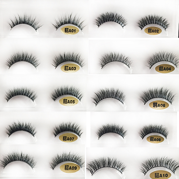 Authentic mink fur 3D mink false eyelashes S43